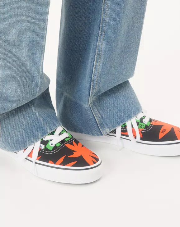 Valentino Garavani And Vans Low-Top Fabric Trainer With VLogo Checkerboard Print And Tropical Leaves Print - Image 8